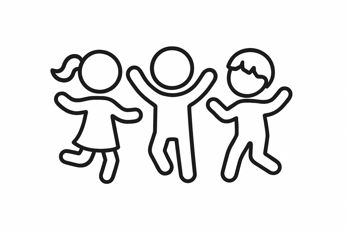 children icon hollow, just border line